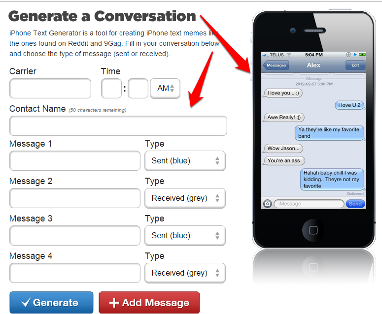 6 iPhone Fake Text Generator