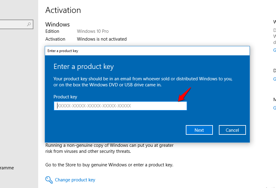 windows 10 pro license key expired
