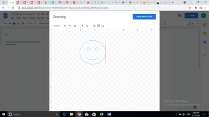 how to create shapes in google docs